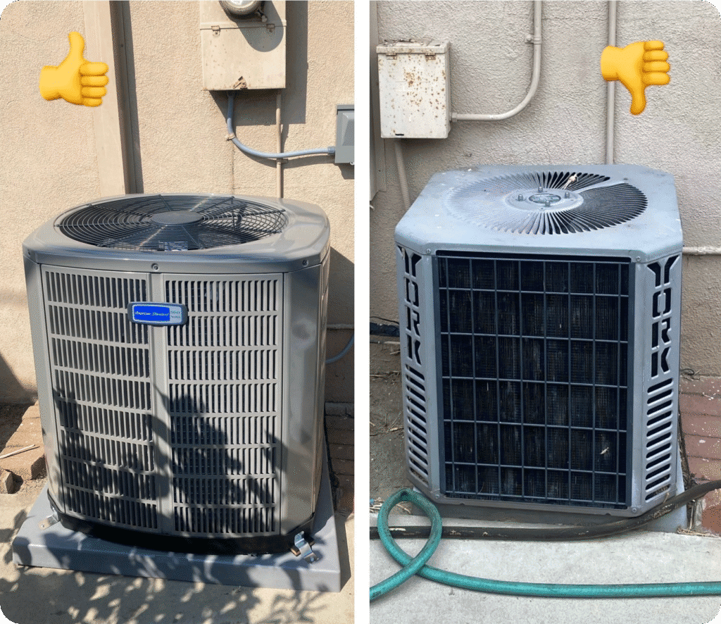 - Modern air conditioning units installed outside a home in Los Angeles and Ventura County.