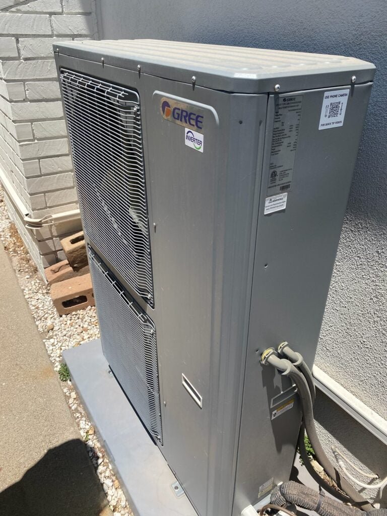 Gree HVAC outdoor compressor unit in Los Angeles and Ventura County.