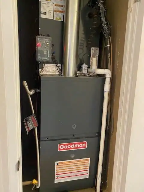 High-efficiency Goodman furnace installation for home heating in Los Angeles and Ventura County.