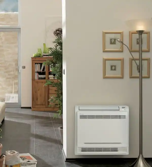 Air handler or electric heater in modern LA living room.