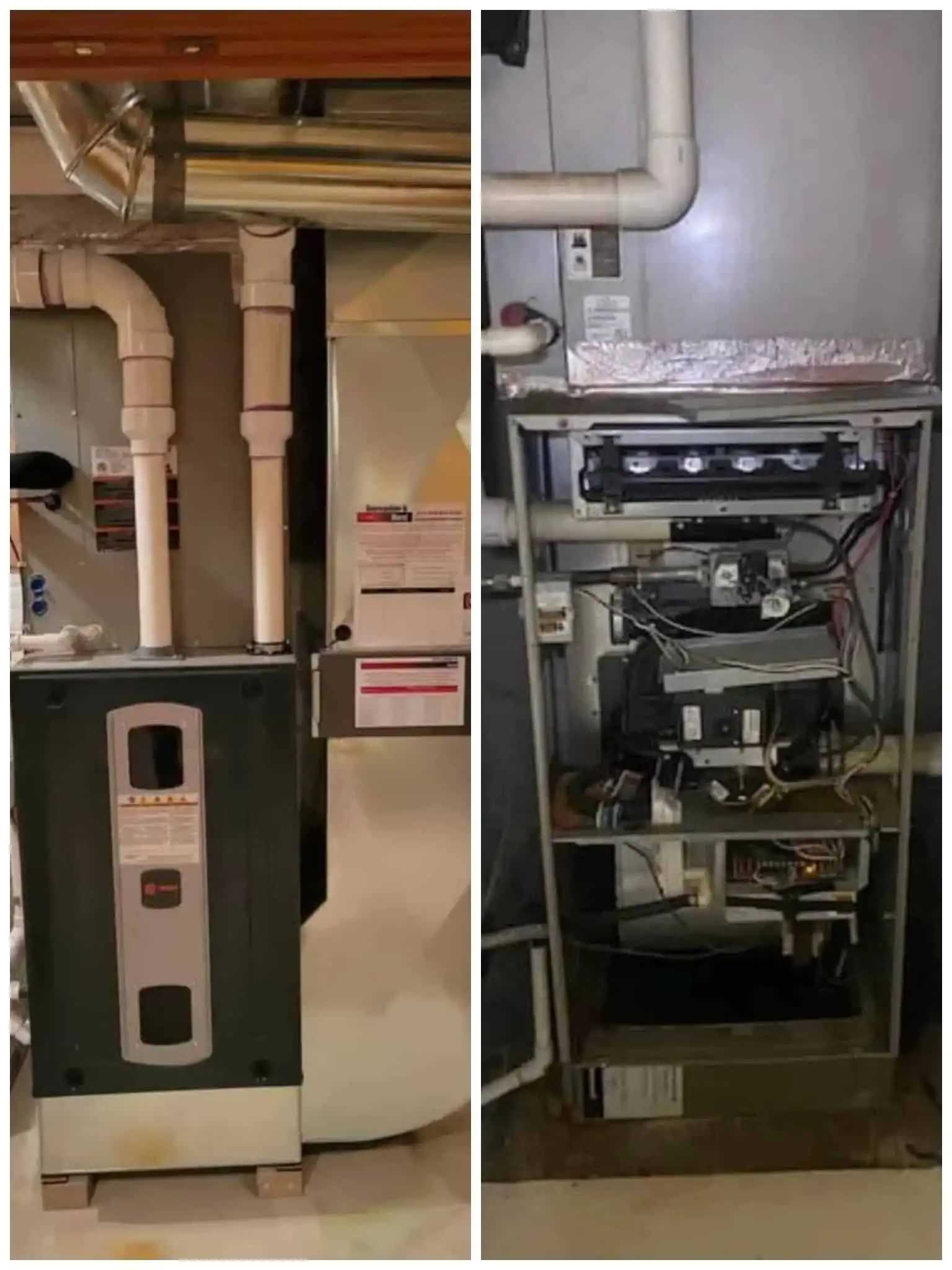 High-efficiency HVAC furnace system installation in Ventura County area.