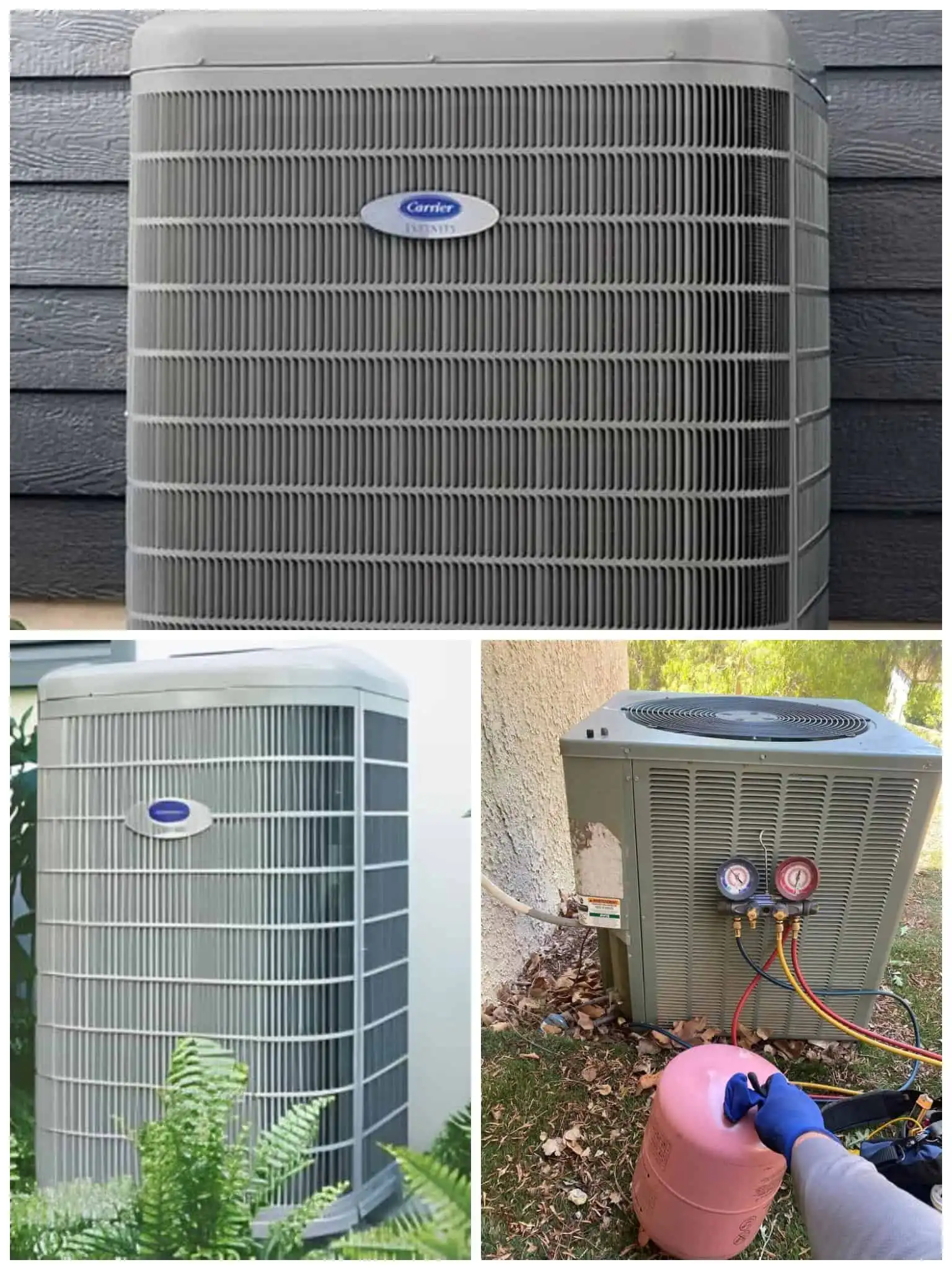 Modern outdoor HVAC air conditioning unit installed on a home's exterior in Los Angeles.