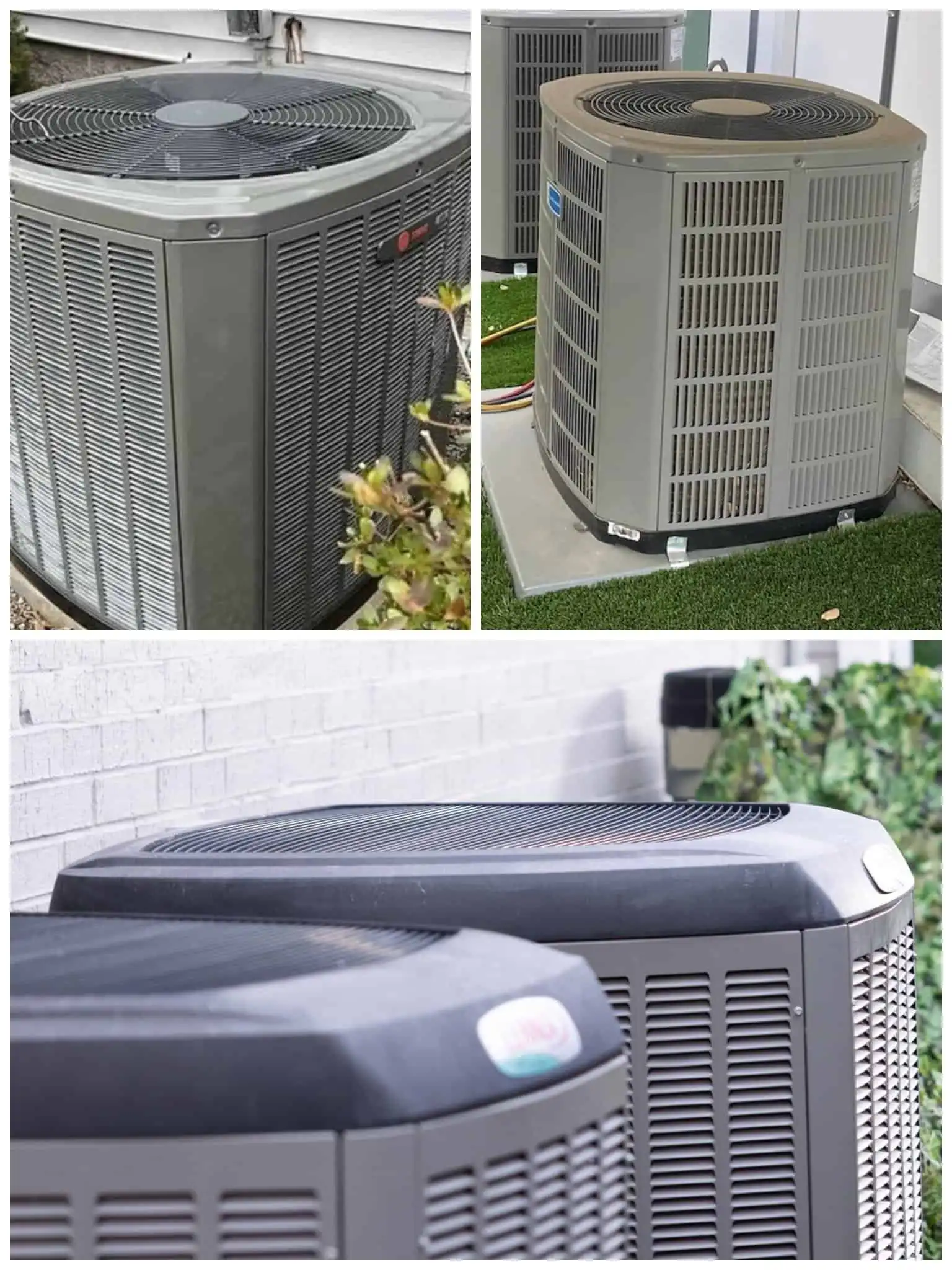 Outdoor HVAC condensers for heating and cooling systems in Ventura County.