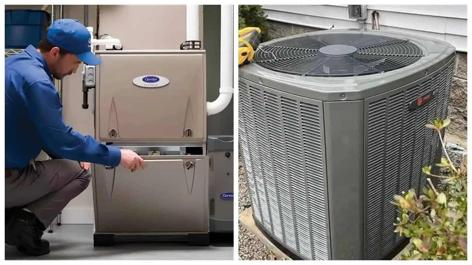 High-efficiency HVAC system installation and outdoor air conditioning unit.