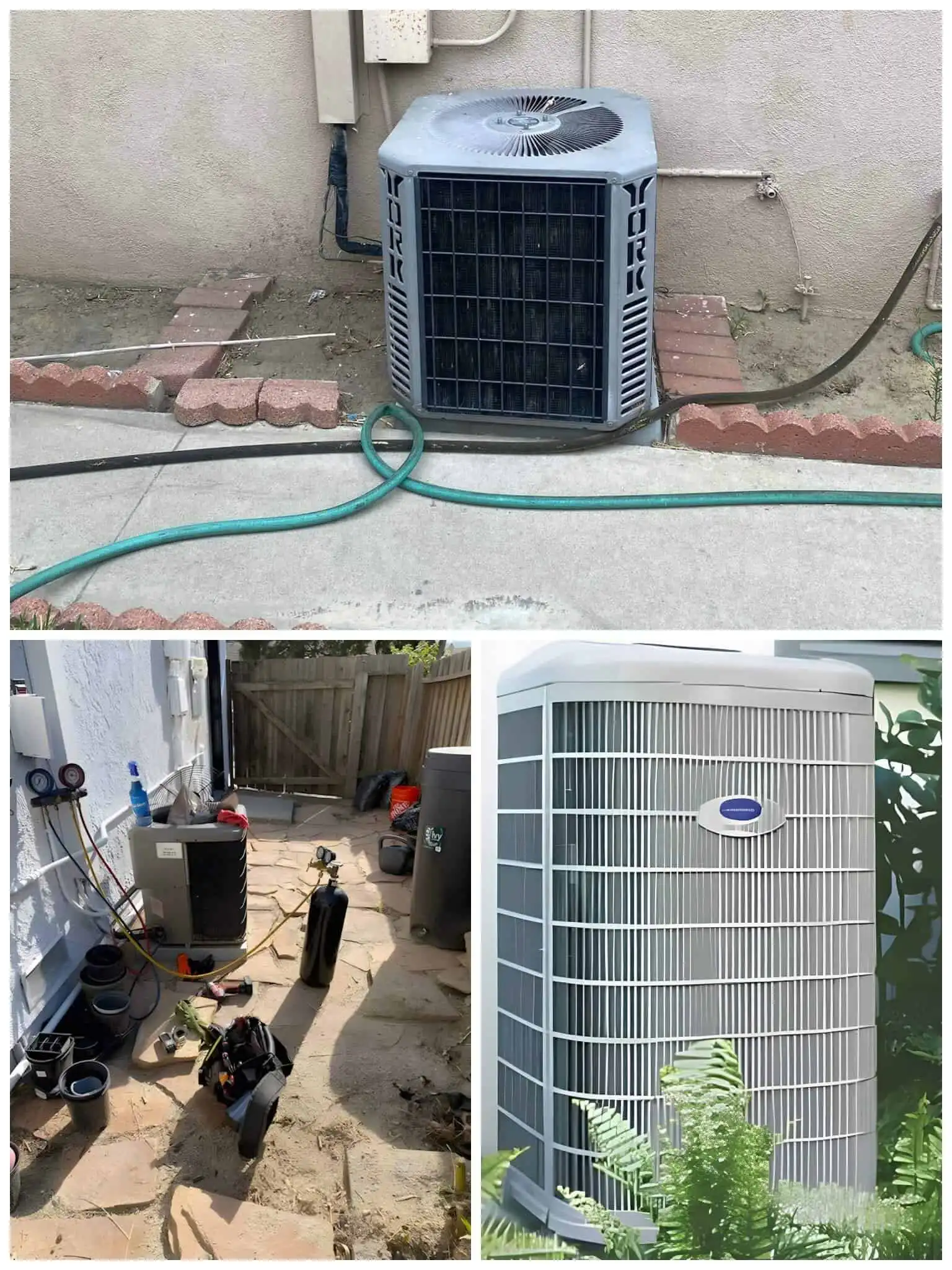Air conditioning repair, installation, and maintenance services in various locations.