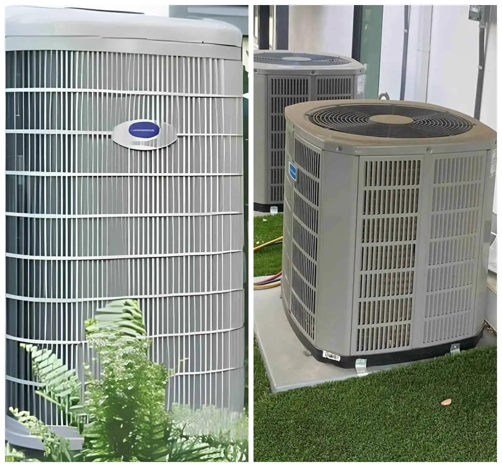 High-efficiency air conditioning units for residential cooling systems.