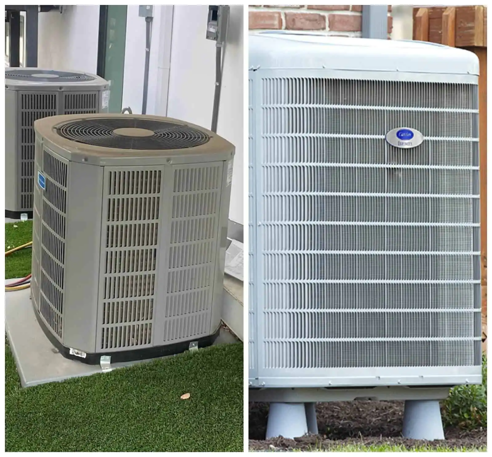 Outdoor HVAC unit replacement.