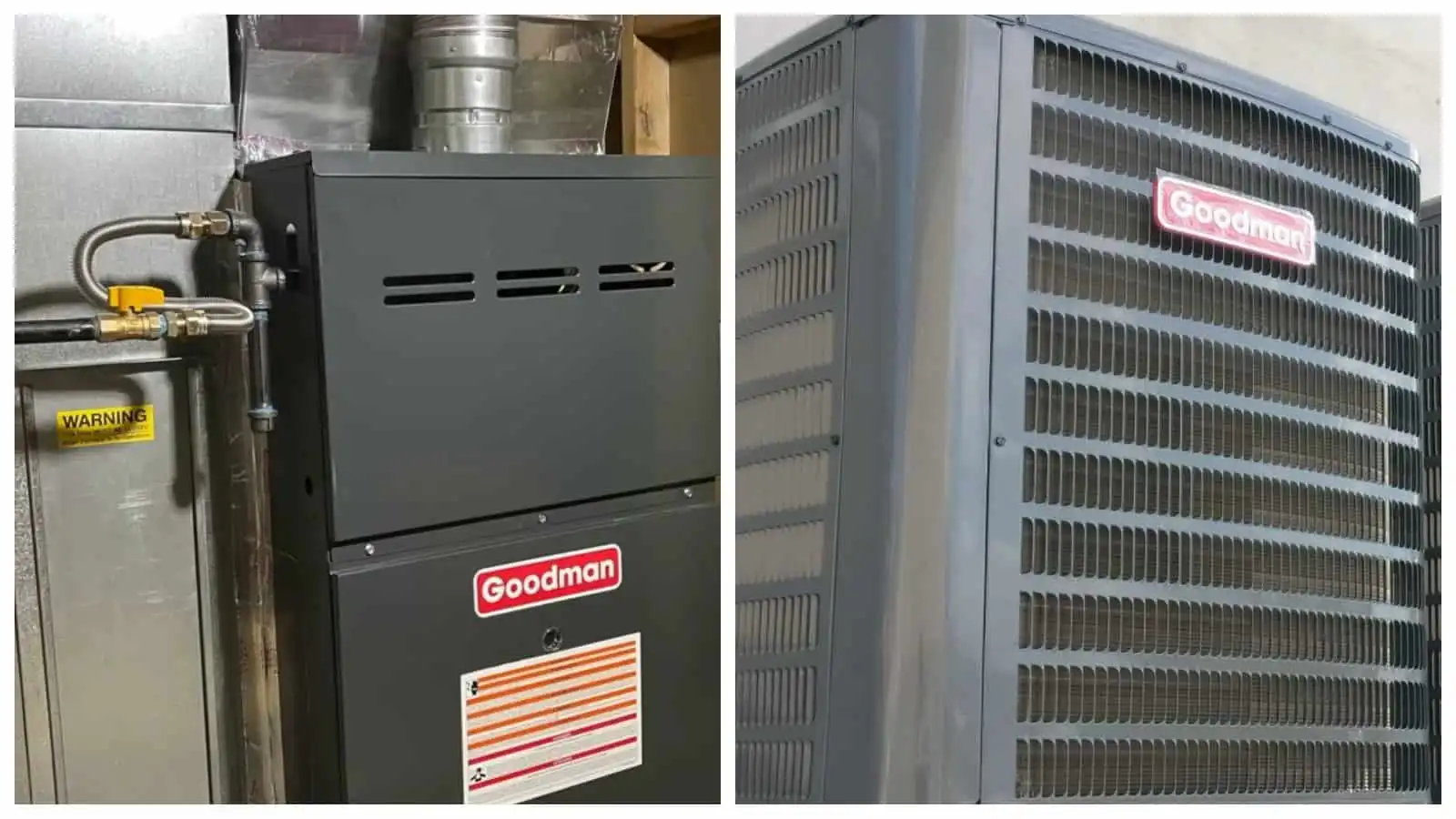 High-efficiency HVAC system installation by Goodman in a commercial building.