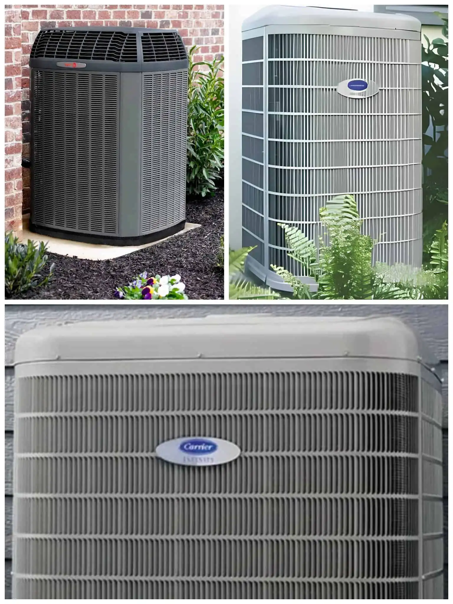 Efficiency outdoor air conditioning units for residential use.