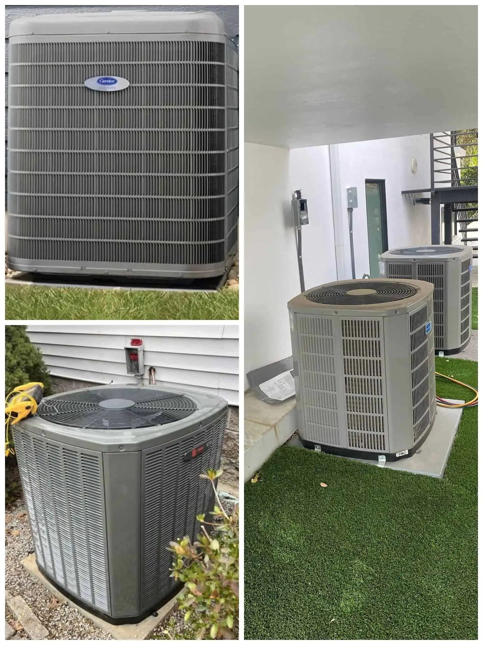 AC unit outdoor compressor for cooling system.