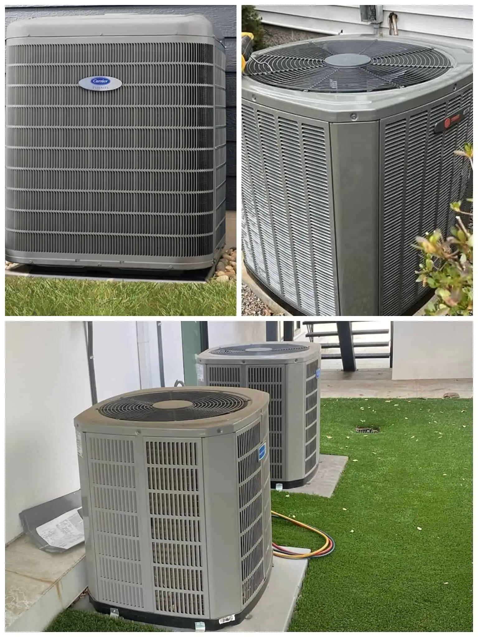 Heat pump outdoor units for efficient climate control in Ojai.