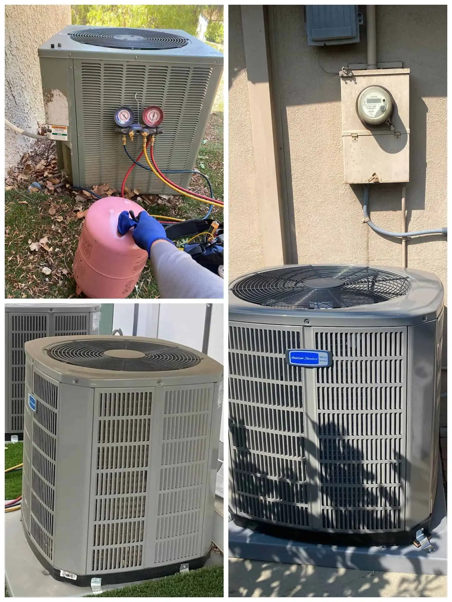 High-efficiency HVAC outdoor units for cooling and heating systems.