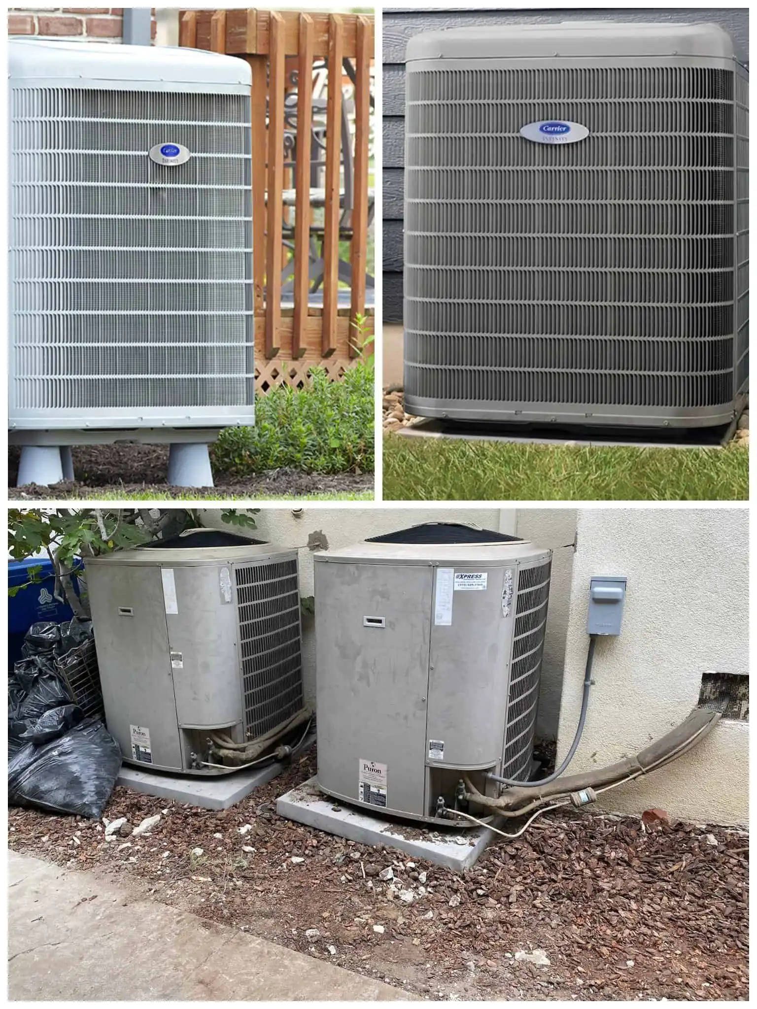 Outdoor heat pump units for HVAC repair in Port Hueneme.