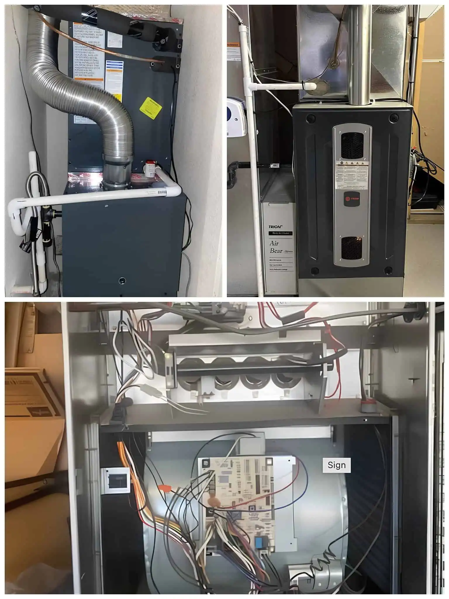 Image of furnace and HVAC control systems in a professional setting.