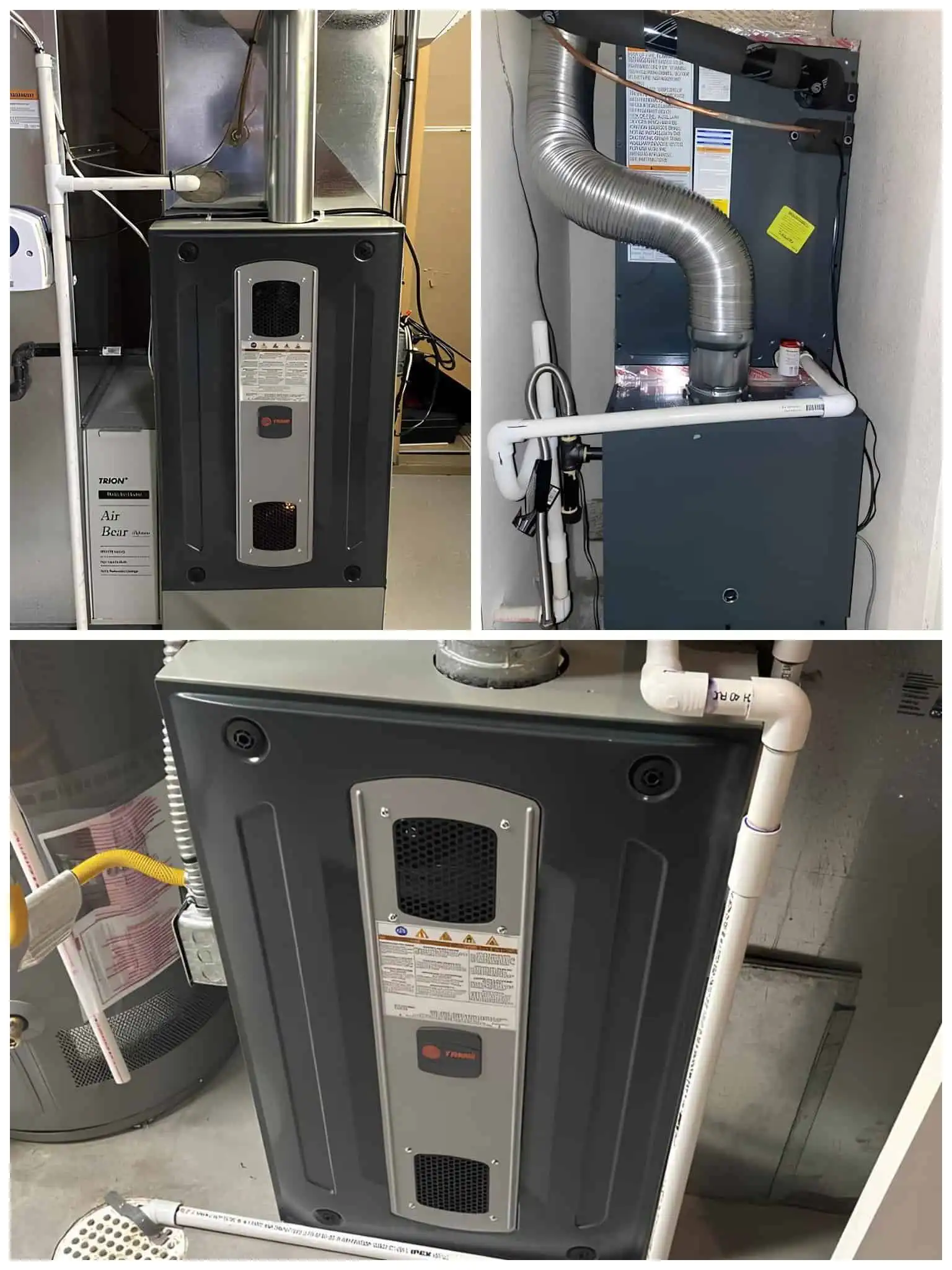 Furnace unit with digital control panel and ventilation system.