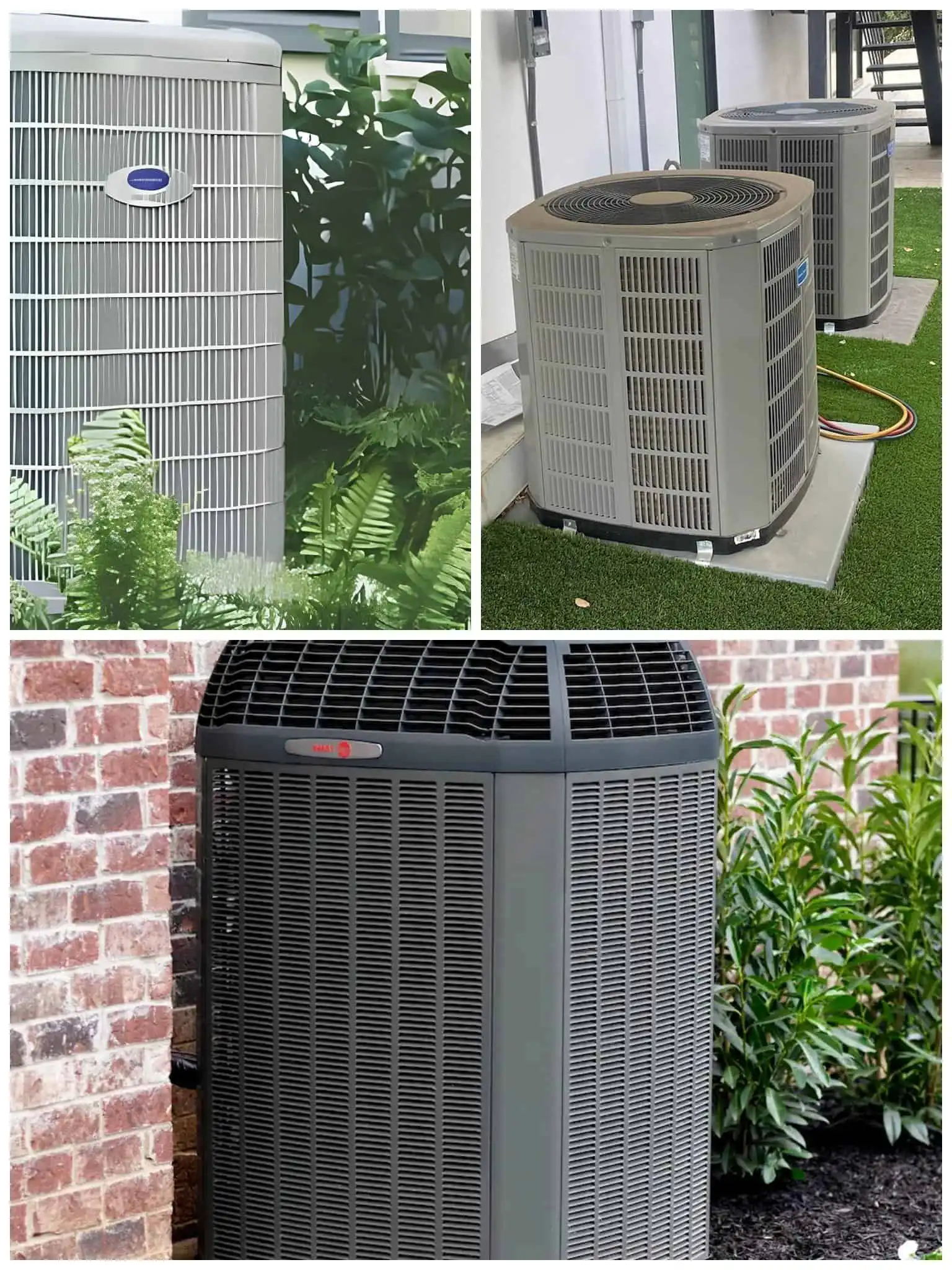 High-efficiency heat pumps installed outdoors for optimal climate control.
