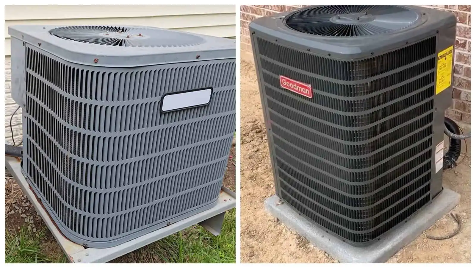 Outdoor heat pump units for efficient heating and cooling.