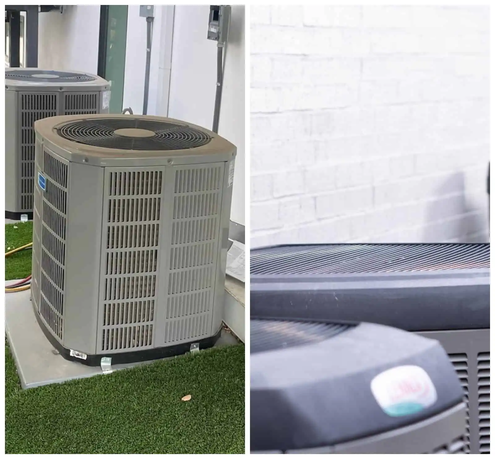 Outdoor heat pump for efficient heating and cooling.