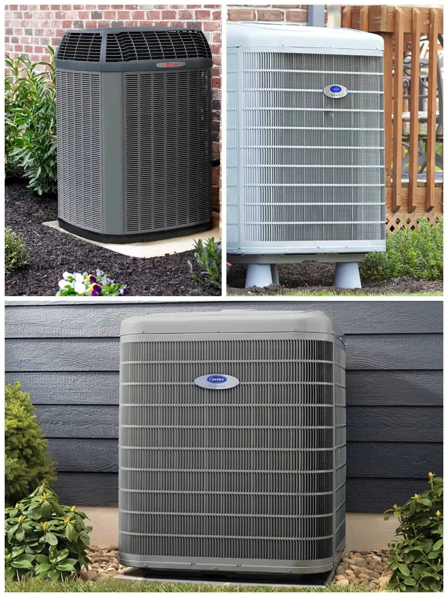 Outdoor heat pump units installed outside homes in Westlake Village.