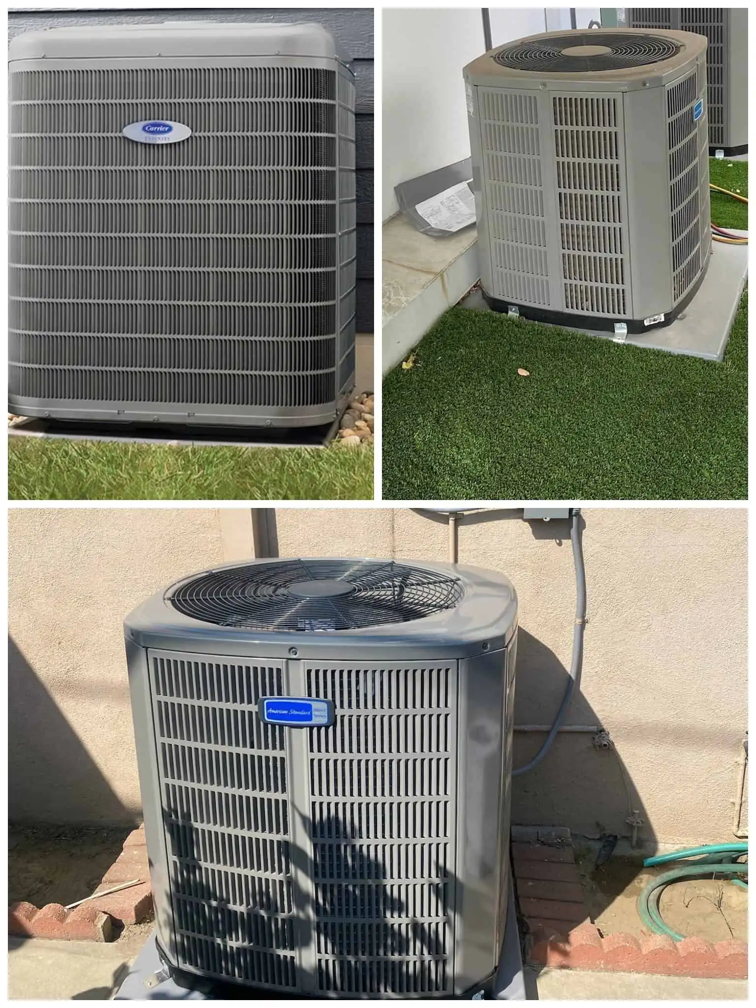 Air conditioning units for heat pump systems in Agoura Hills.