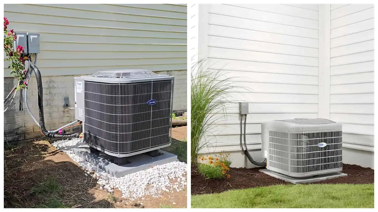 Outdoor heat pump unit installed outside a home in Los Angeles.