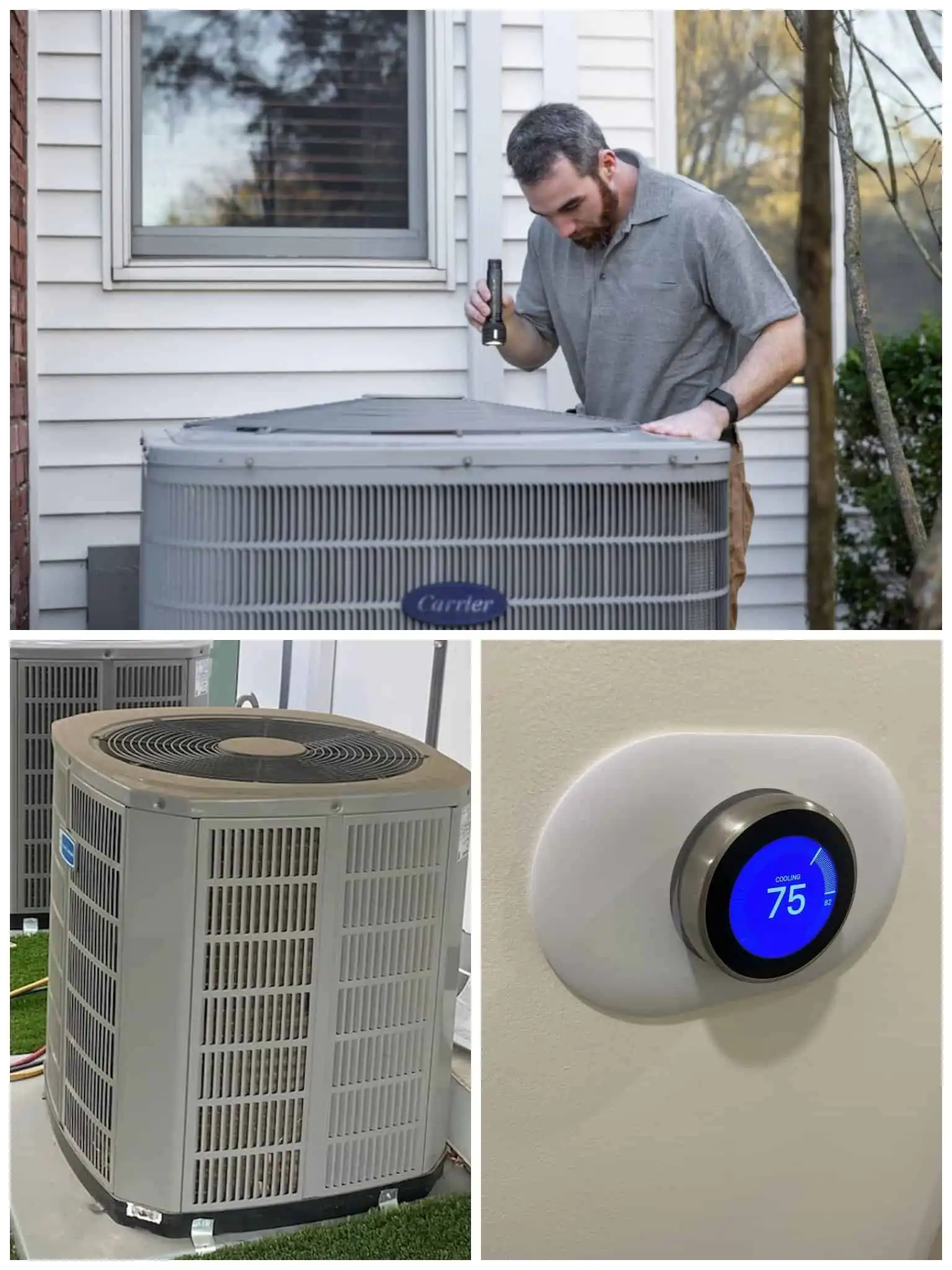 AC unit and thermostat in Oxnard.