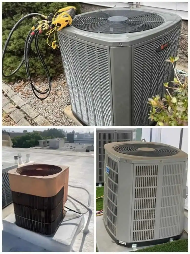 AC unit for cooling system on rooftop.