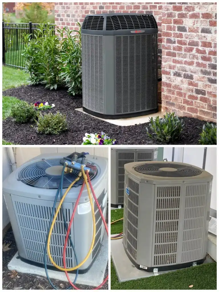 AC units outside the house for cooling.