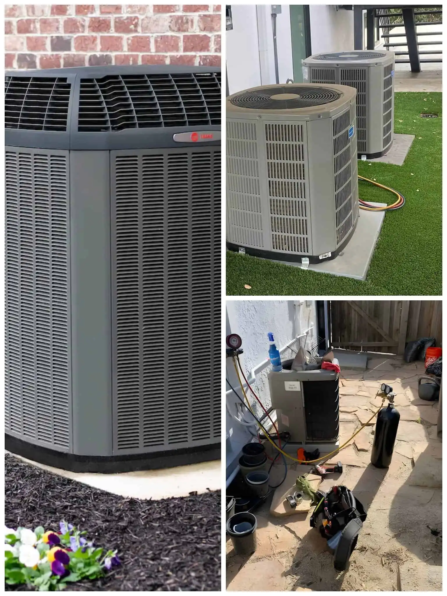 Image of heat pump units for repair and maintenance.