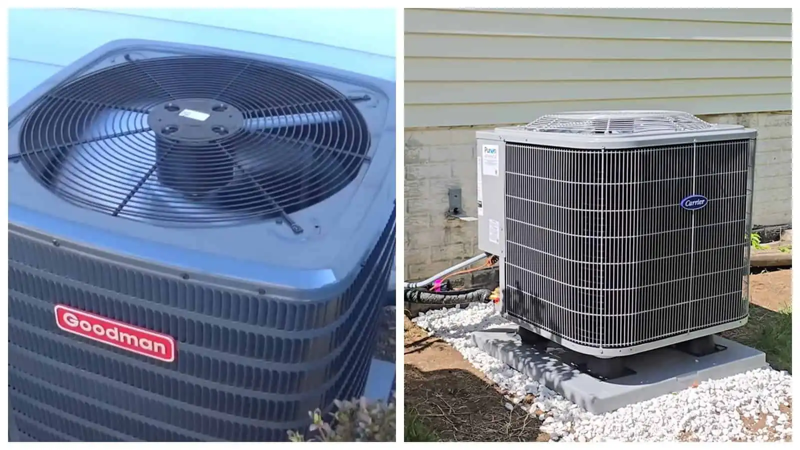 AC outdoor units for cooling systems.