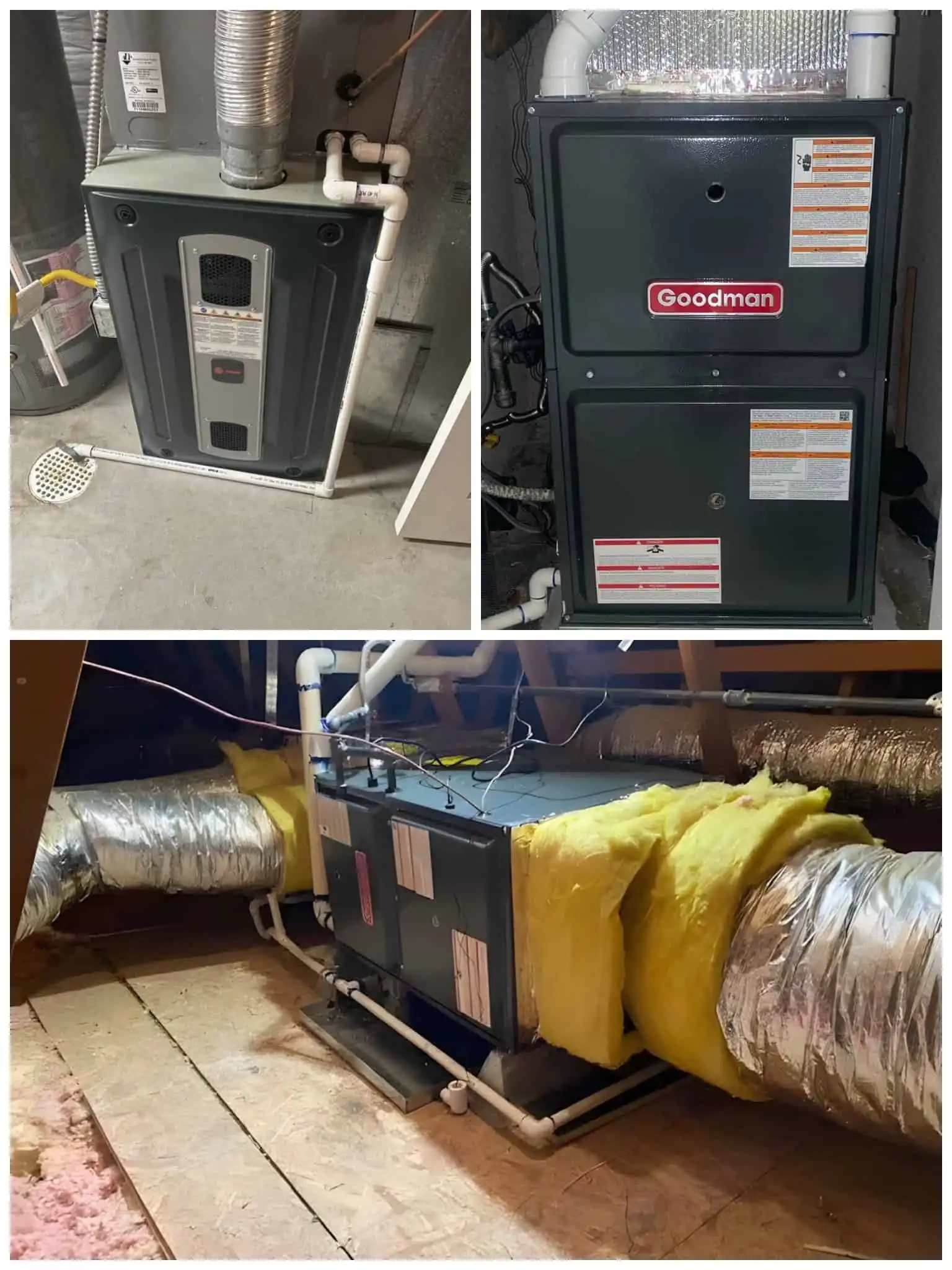 HVAC furnace units installed in a basement in Santa Clarita.