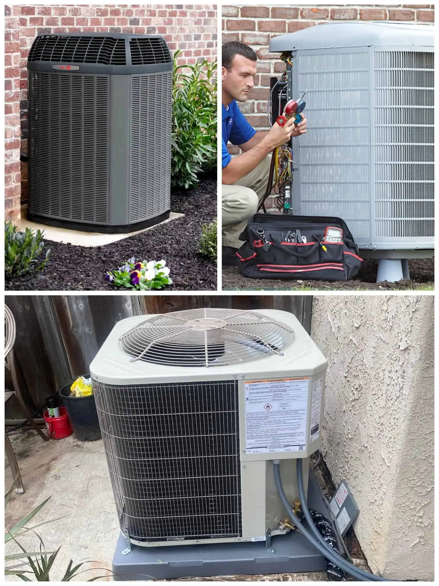 HVAC units being serviced outdoors in Malibu area.