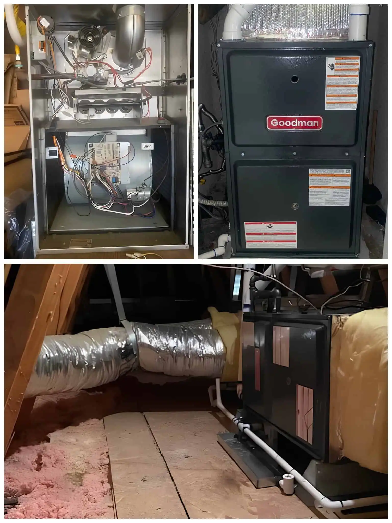 HVAC system components including furnace and ductwork in Granada Hills.
