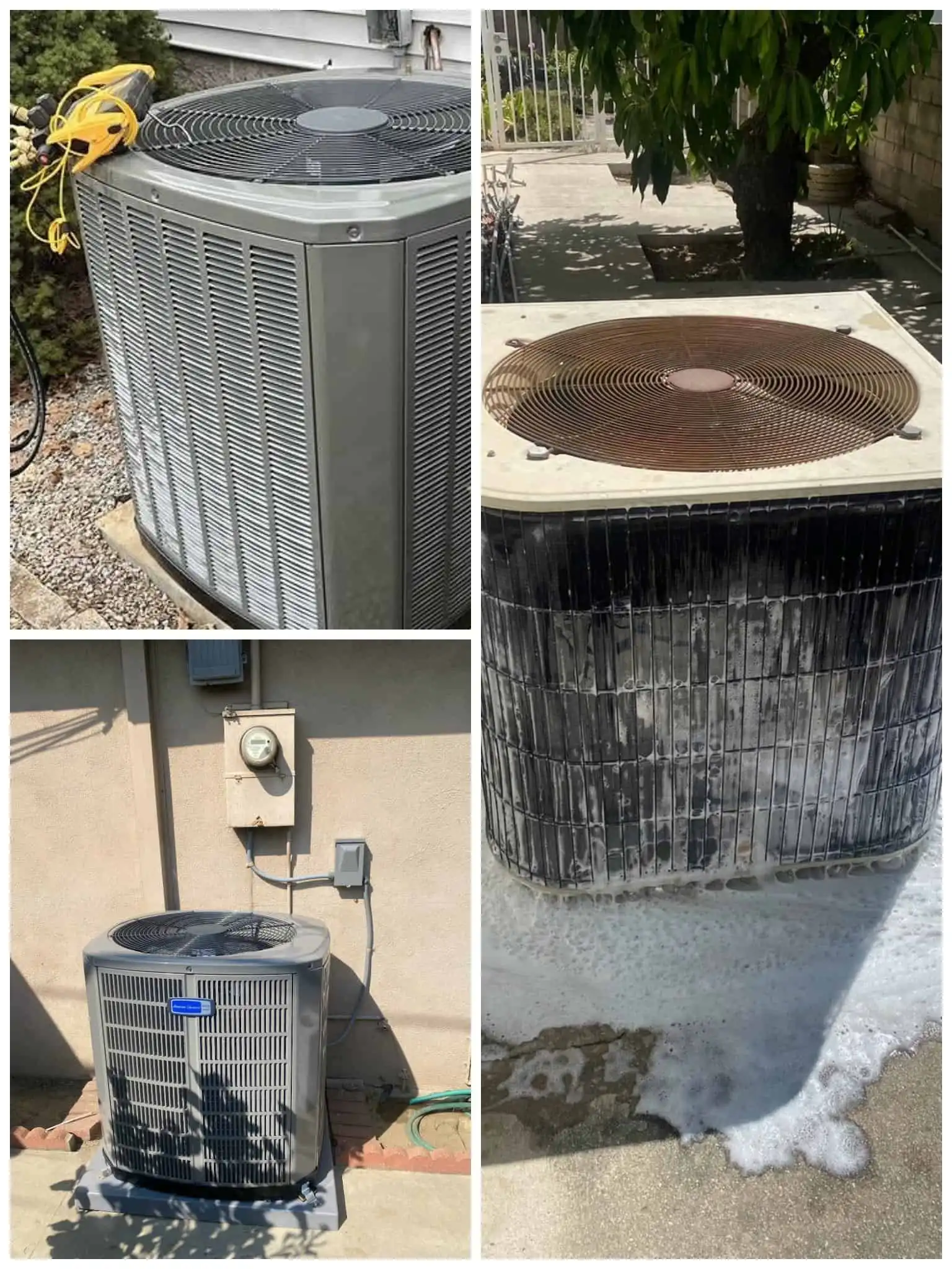 Various outdoor HVAC units and condensers in Santa Clarita area.