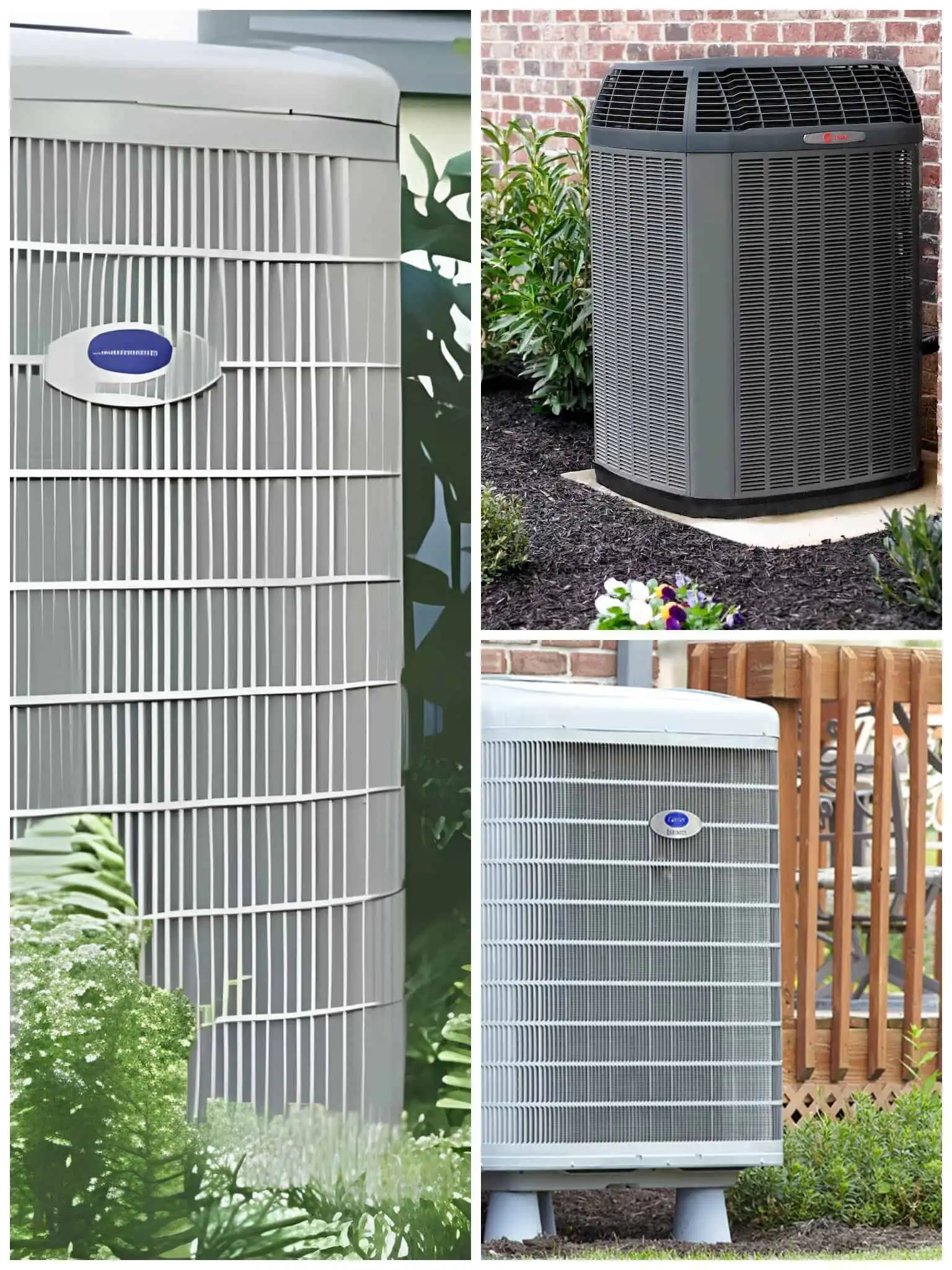 Air conditioning units for home cooling systems.