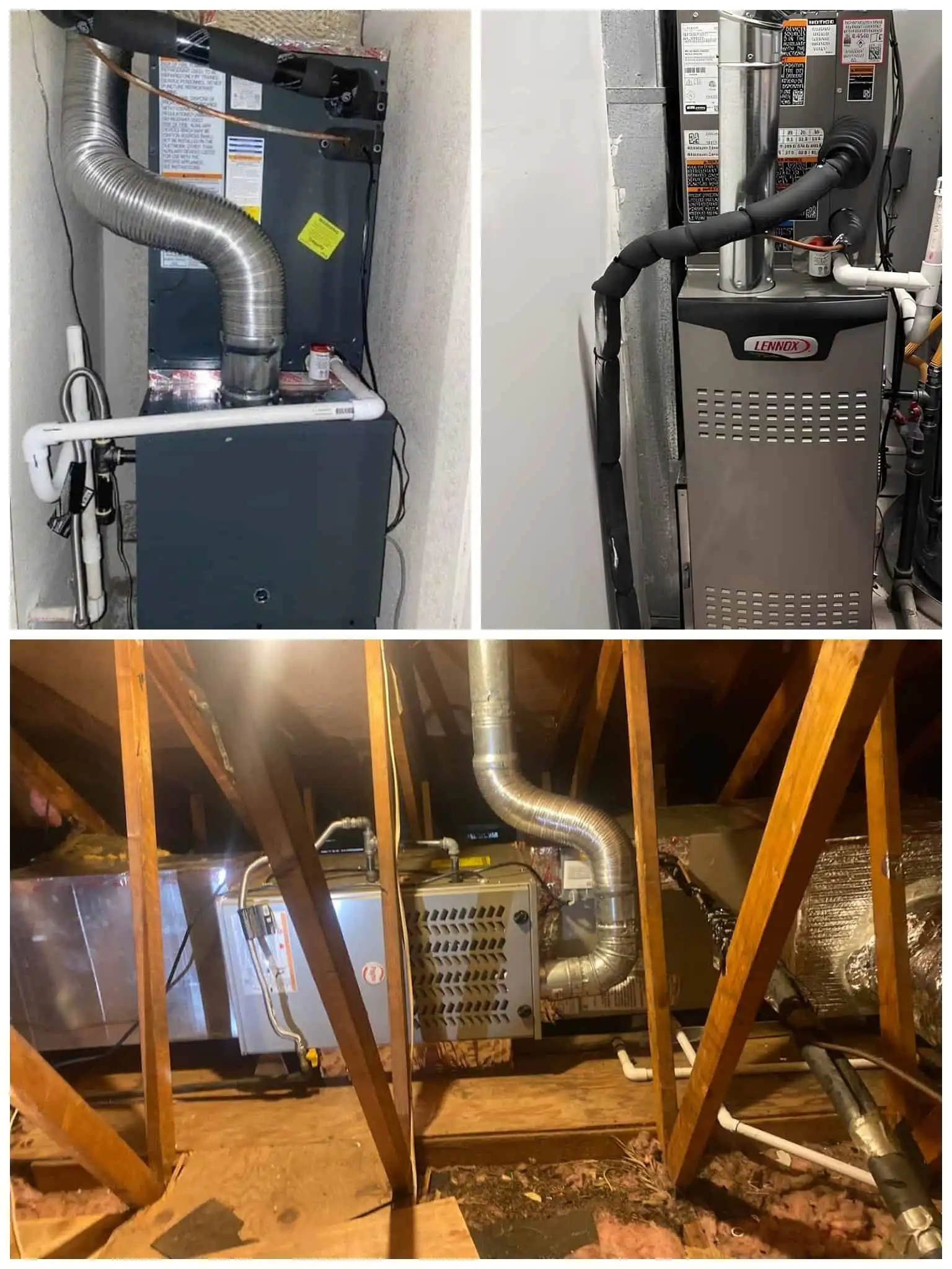 HVAC furnace units installed in a residential setting in Granada Hills.