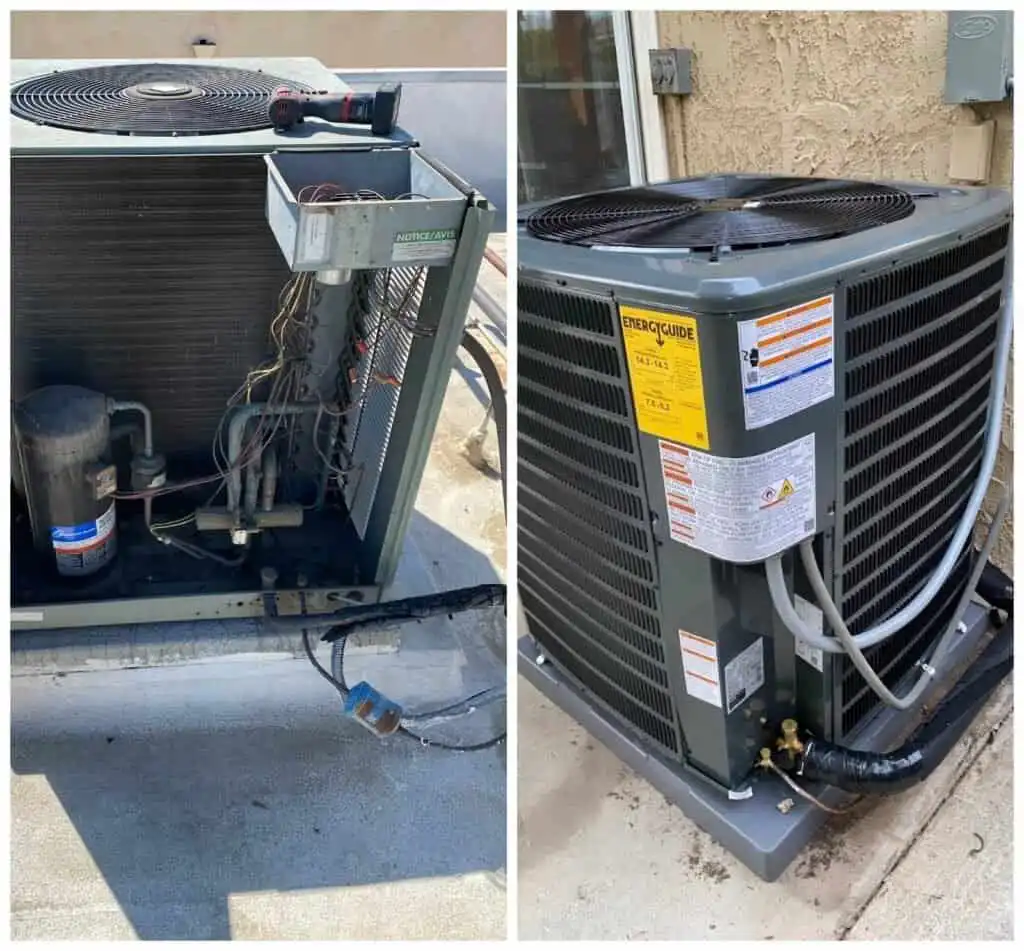 HVAC servicing - outdoor AC units for cooling systems.