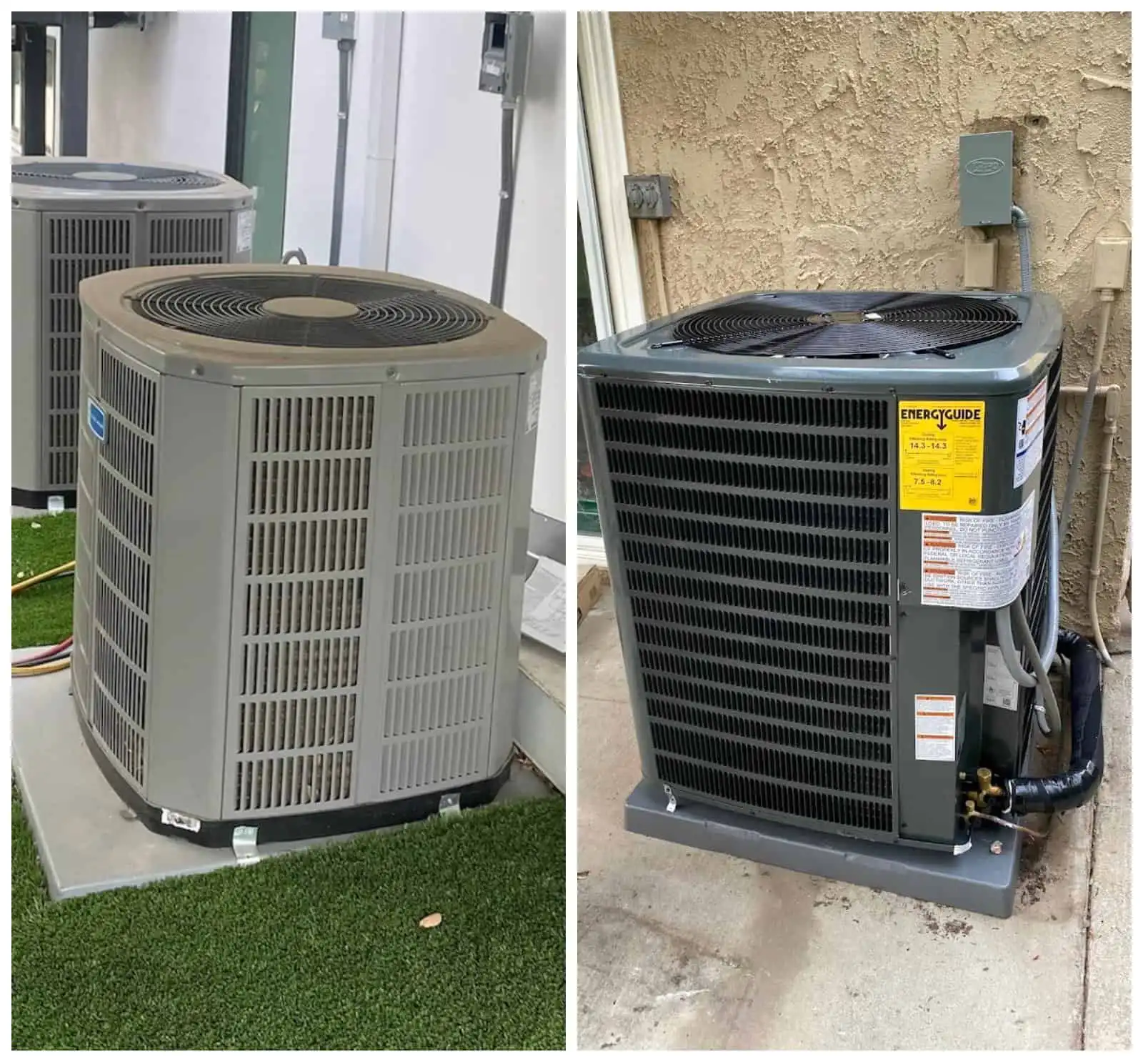 Two HVAC units installed outdoors in Granada Hills.