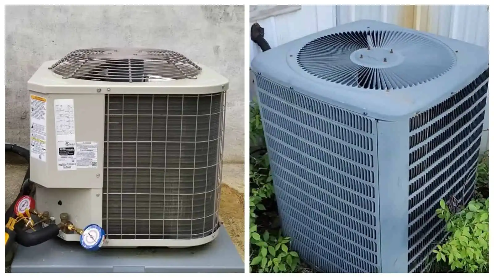 Two outdoor air conditioning units for cooling systems.