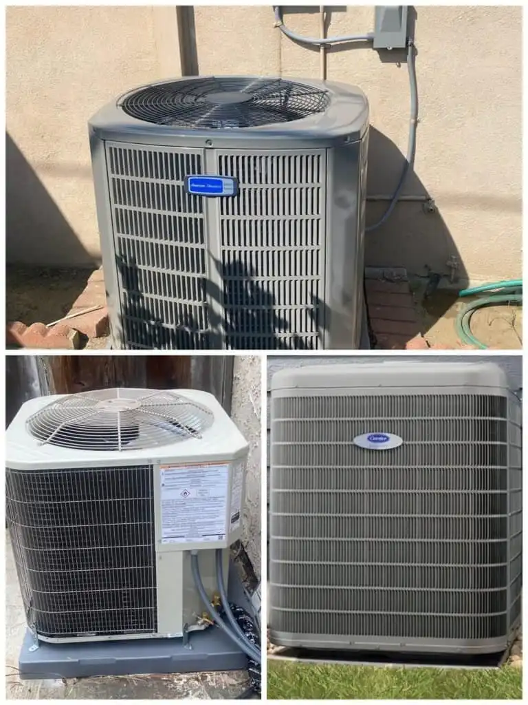 HVAC air conditioning units installed outside a building.