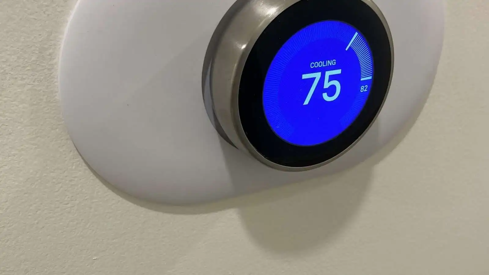 Smart thermostat checked during a thermostat diagnostic in Los Angeles