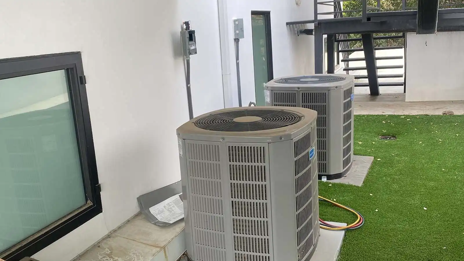 New outdoor units installed and running at a Southern California home